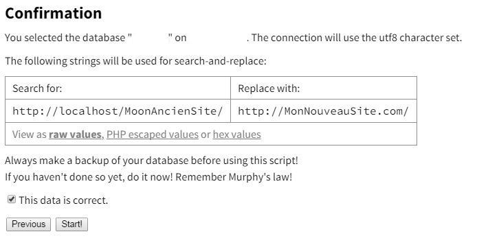 Wordpress : migrer son site pour mise en ligne 5 Conf