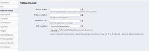 Web Acapella E-commerce | Prestashop 1.5 : par quoi commencer ? 7 produitreferencement