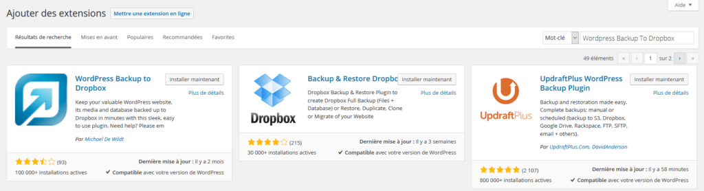 Sauvegarder son site WordPress avec Dropbox 11 Sauvegarder son site WordPress avec Dropbox 11