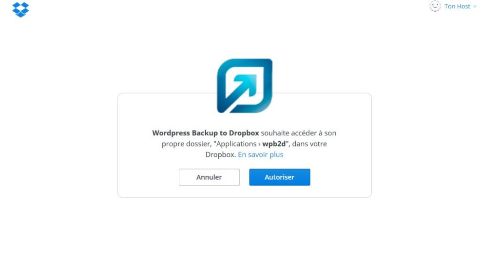 Sauvegarder son site WordPress avec Dropbox 16