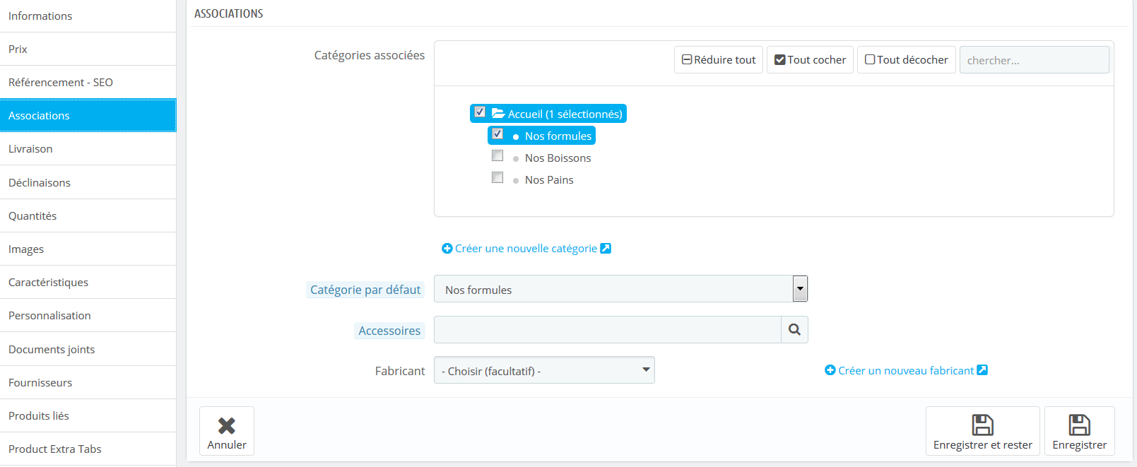Prestashop 1.6 : gérer le catalogue 7 Prestashop 1.6 : gérer le catalogue 4