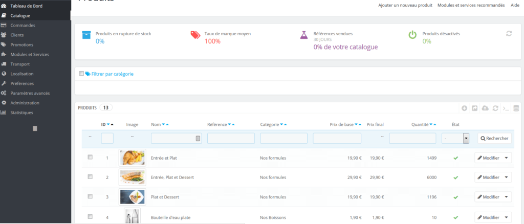 Prestashop 1.6 : gérer le catalogue 2 Prestashop 1.6 : gérer le catalogue 1