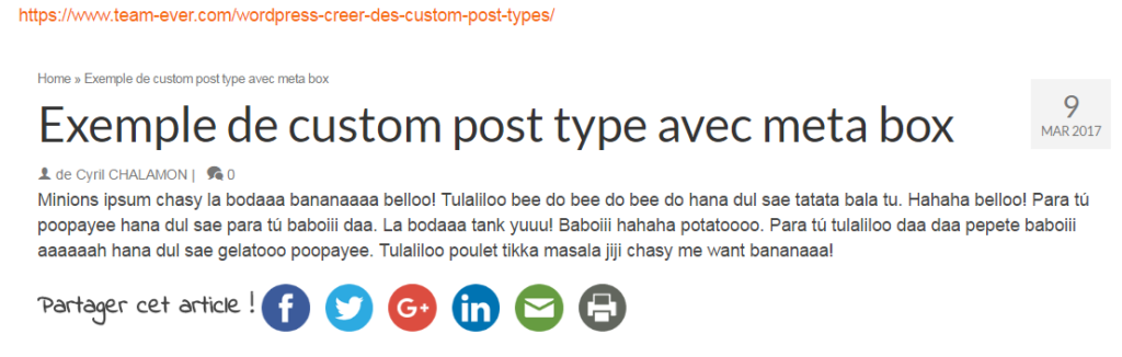 WordPress : créer des custom post types 5