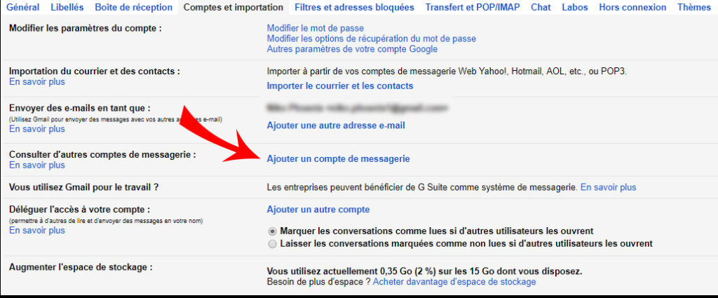 Gmail : Installer et utiliser une boîte mail avec son nom de domaine. 5 Ajouter un compte POP