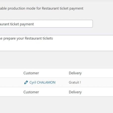 Woocommerce réglages tickets restaurants 2