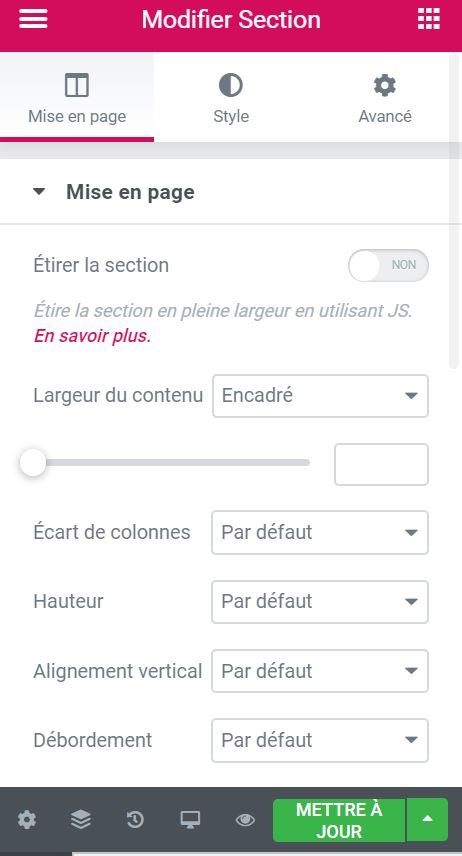 Gérer des pages WordPress avec Elementor 8 Les sections avec Elementor