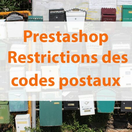 Prestashop : module de restriction d'adresse selon le code postal 1