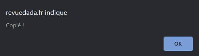 Proposer le parrainage sur WooCommerce avec Ever Referral 10 Le lien de parrainage a bien été copié dans le presse-papier